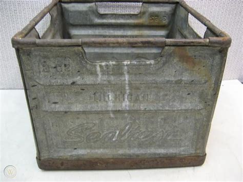 sealtest metal milk box|Vintage Sealtest Dairy Metal Milkbox Delivery .